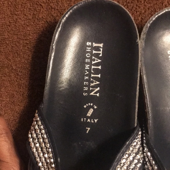 Size 7 blue Italian leather sandals - Picture 5 of 5